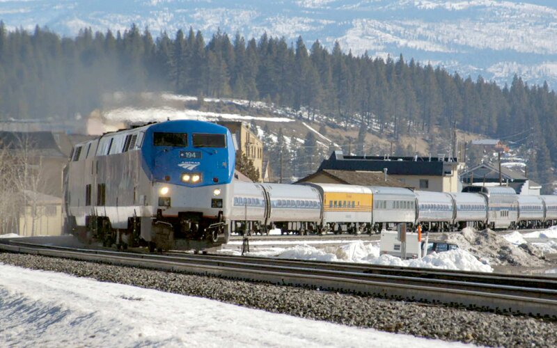 Amtrak Train in Winter