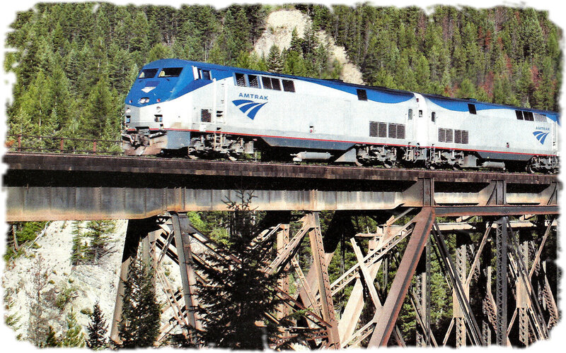 Amtrak Train on Bridge