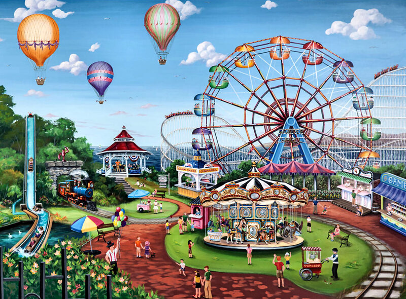 Amusement Park Scene