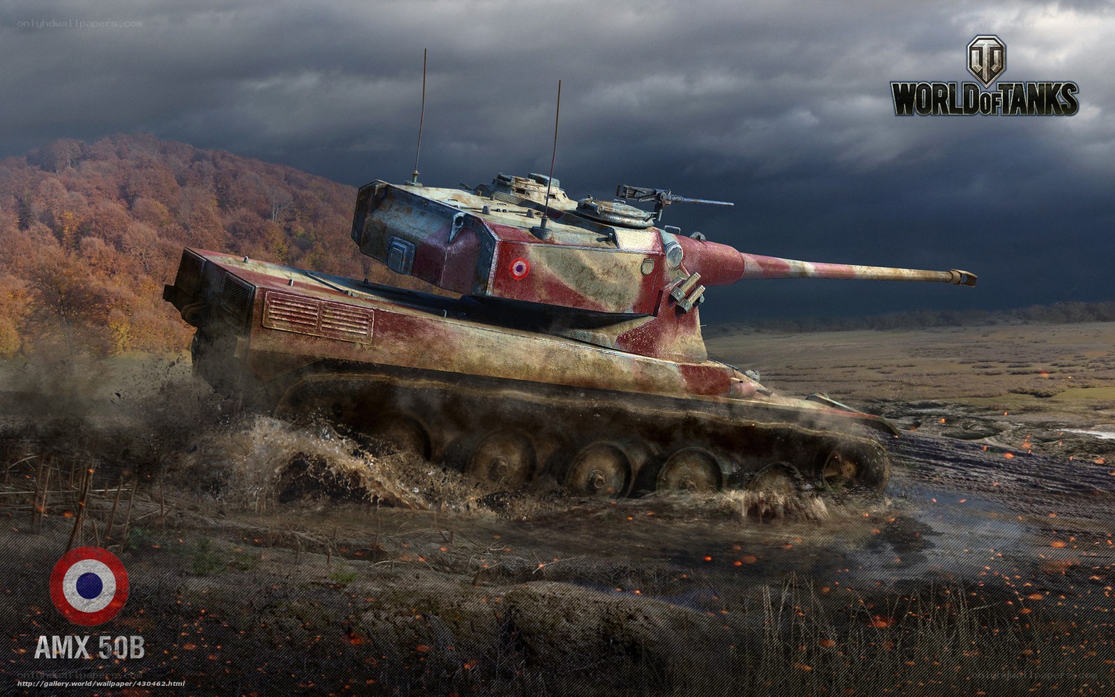 AMX 50B tank in action