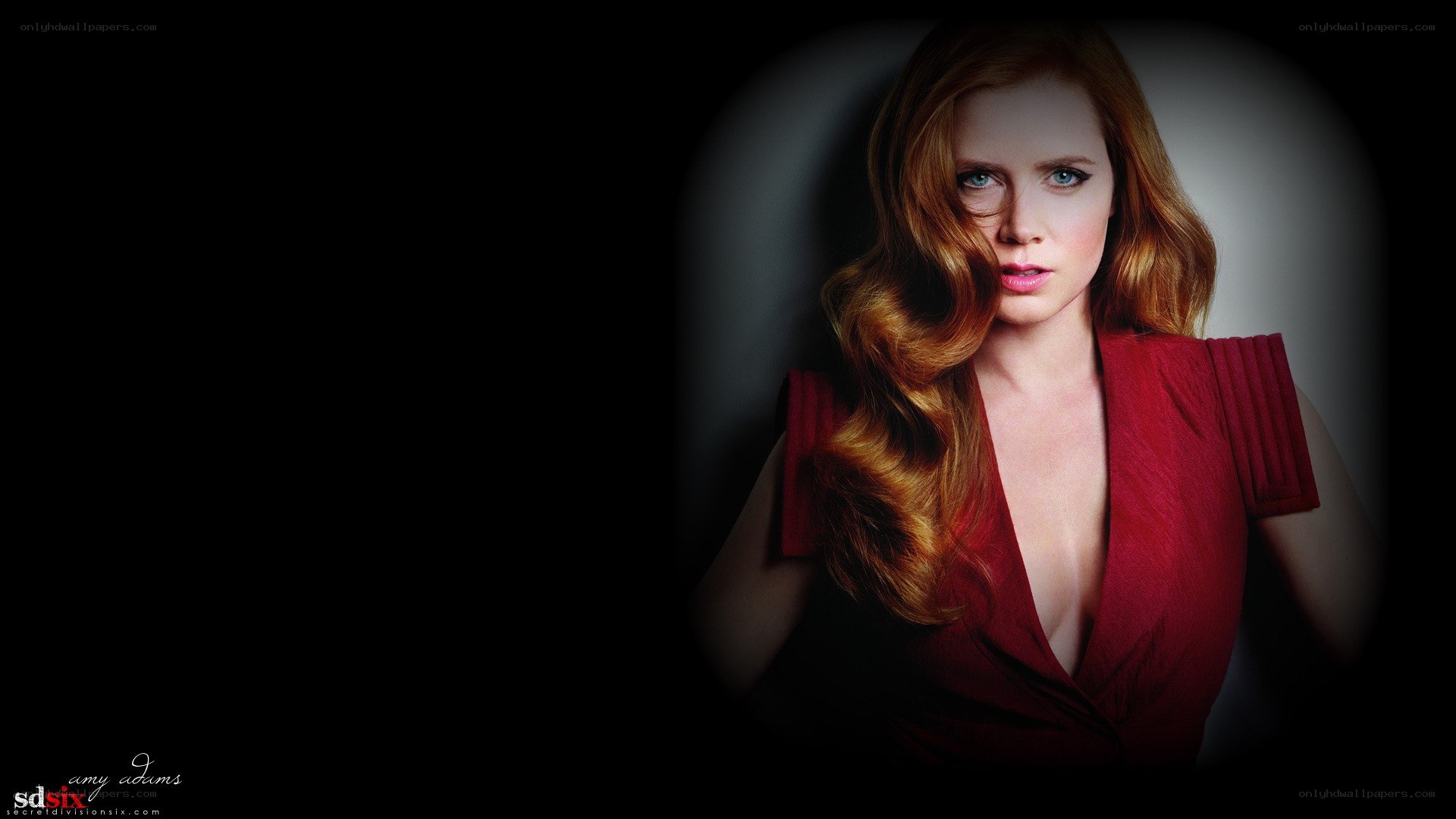 Amy Adams in a red dress