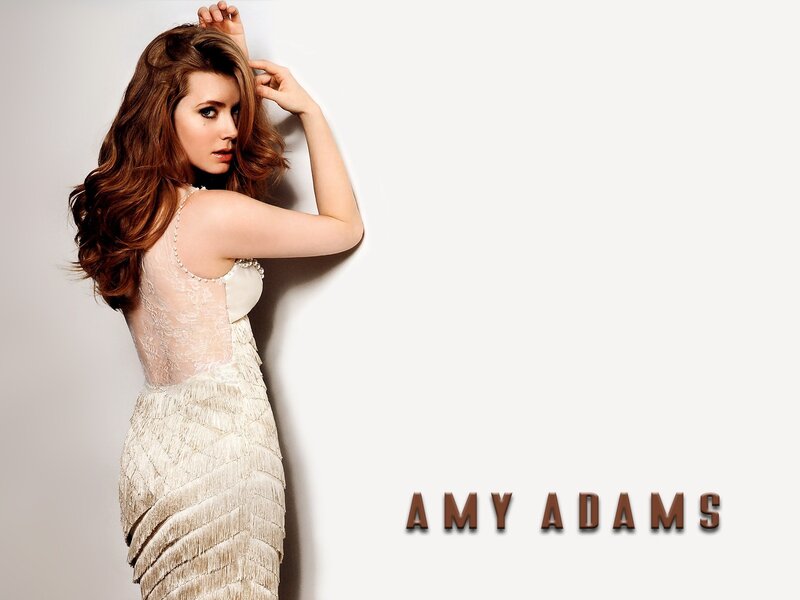 Amy Adams in a white dress