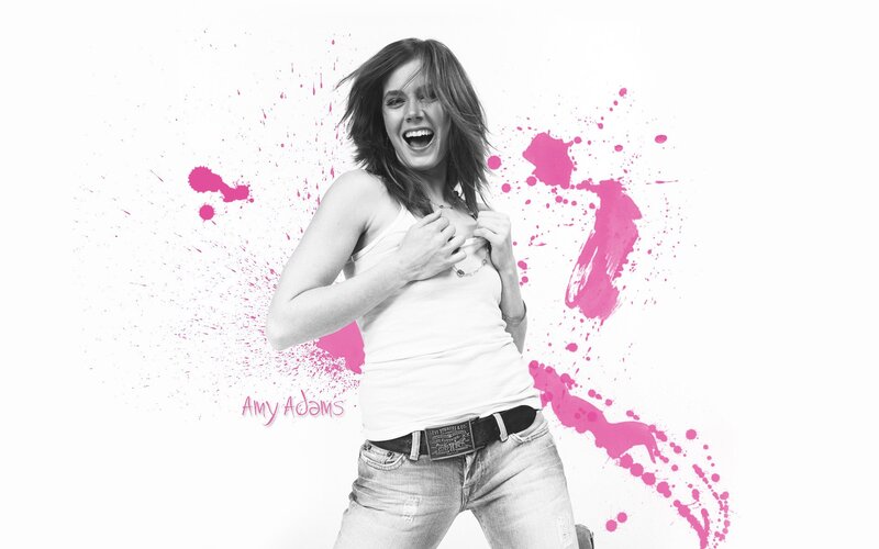 Amy Adams in white tank top