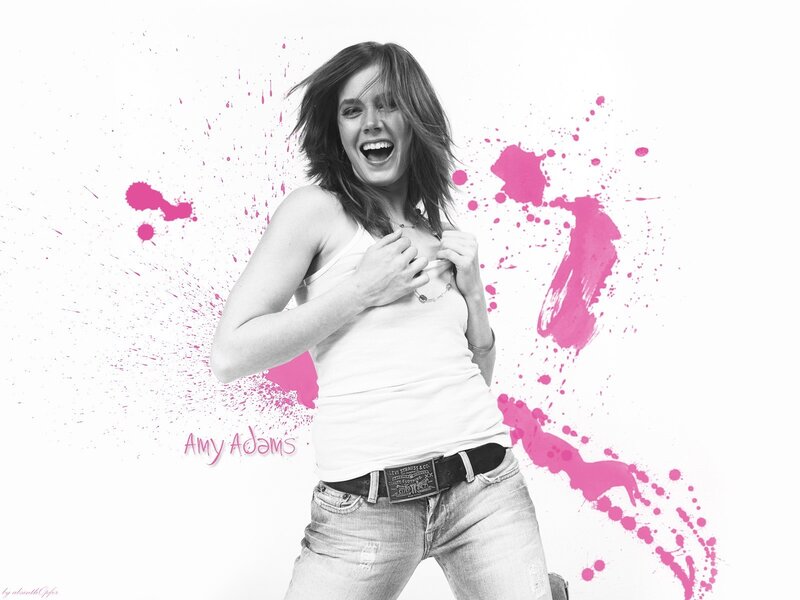 Amy Adams in white tank top