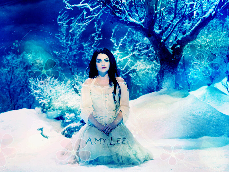 Amy Lee in a snowy scene