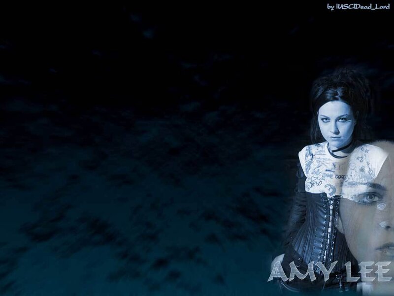 Amy Lee in dark setting