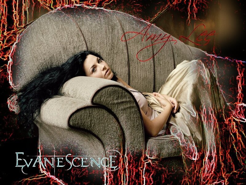 Amy Lee on a couch
