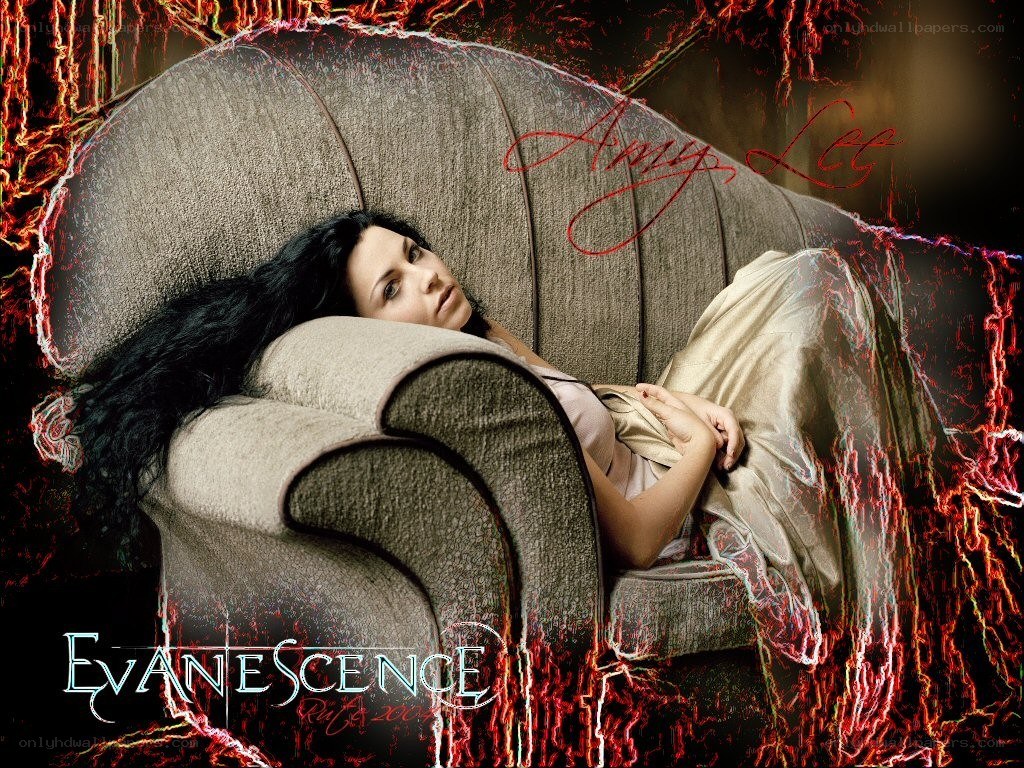 Amy Lee on a couch