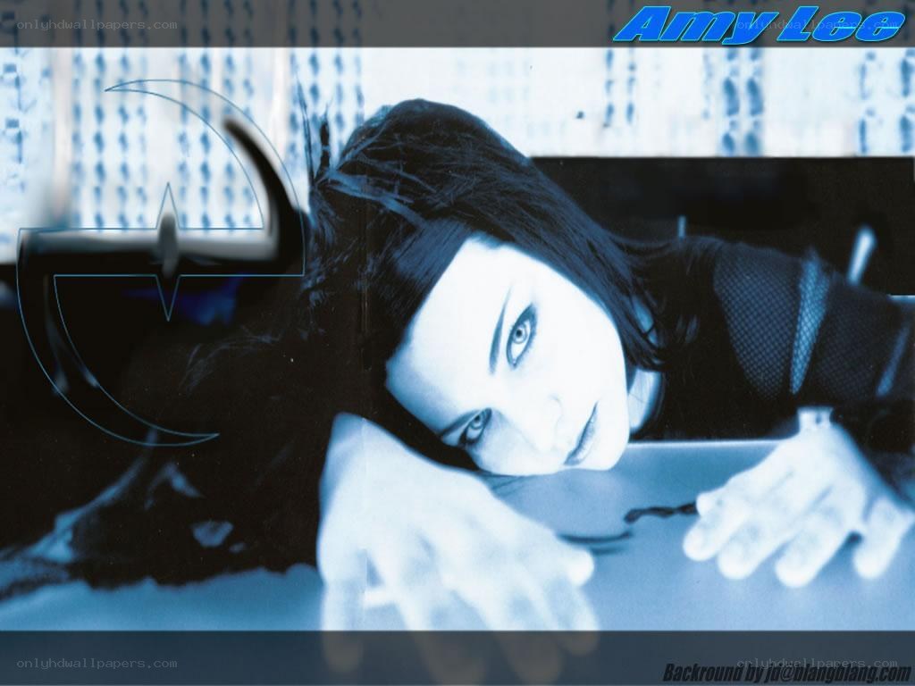 Amy Lee portrait with blue filter