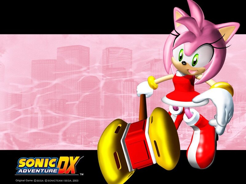 Amy Rose on a Hoverboard