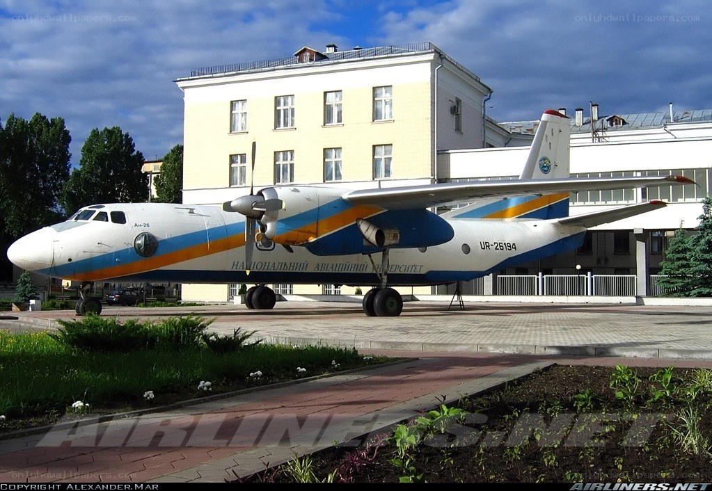 An-26 aircraft on display
