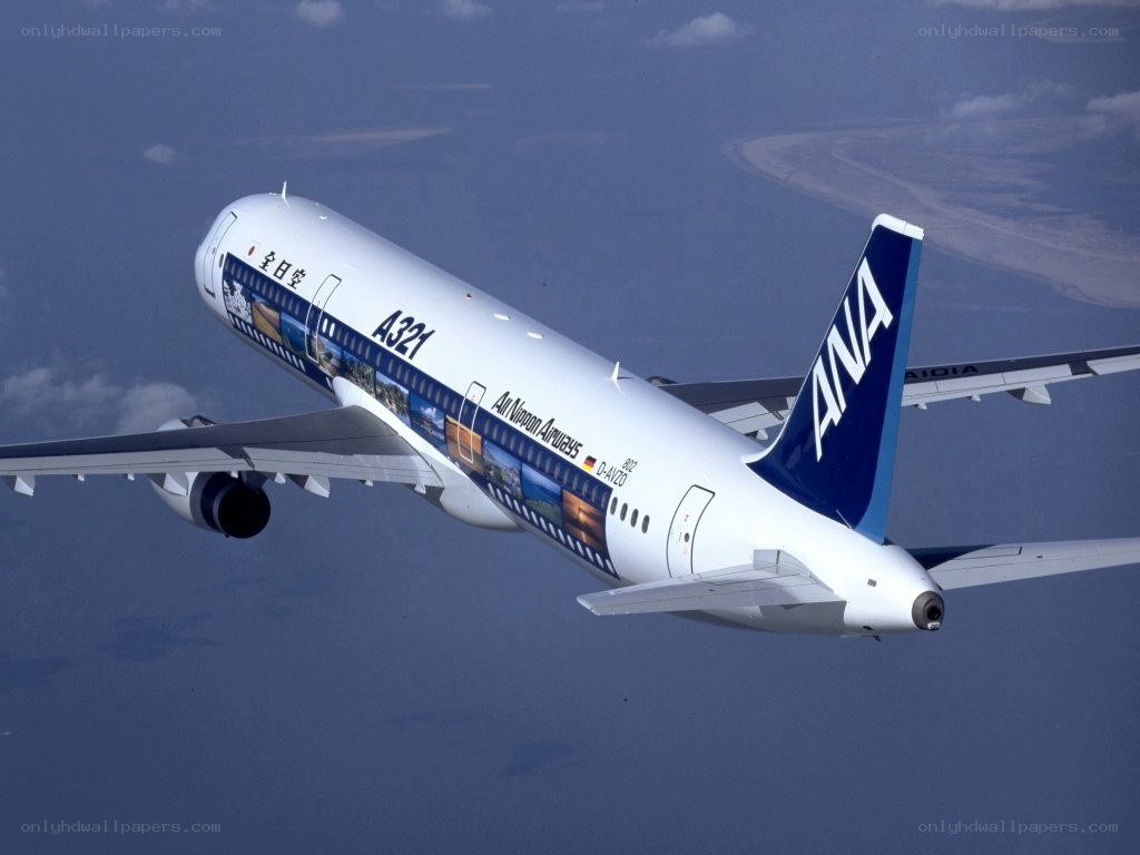 ANA Airbus A321 in flight