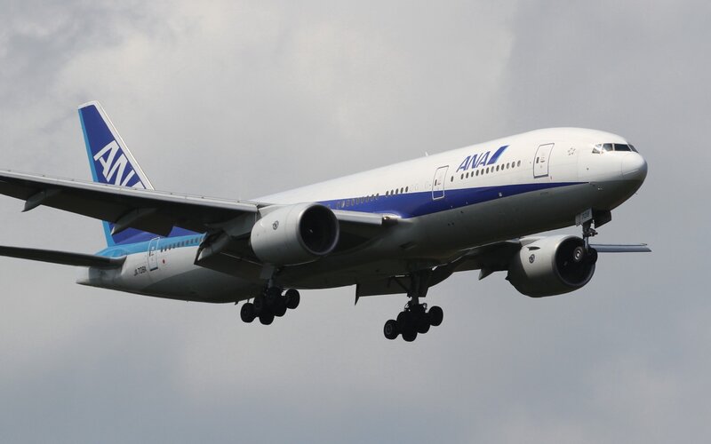 ANA Boeing 777 in flight
