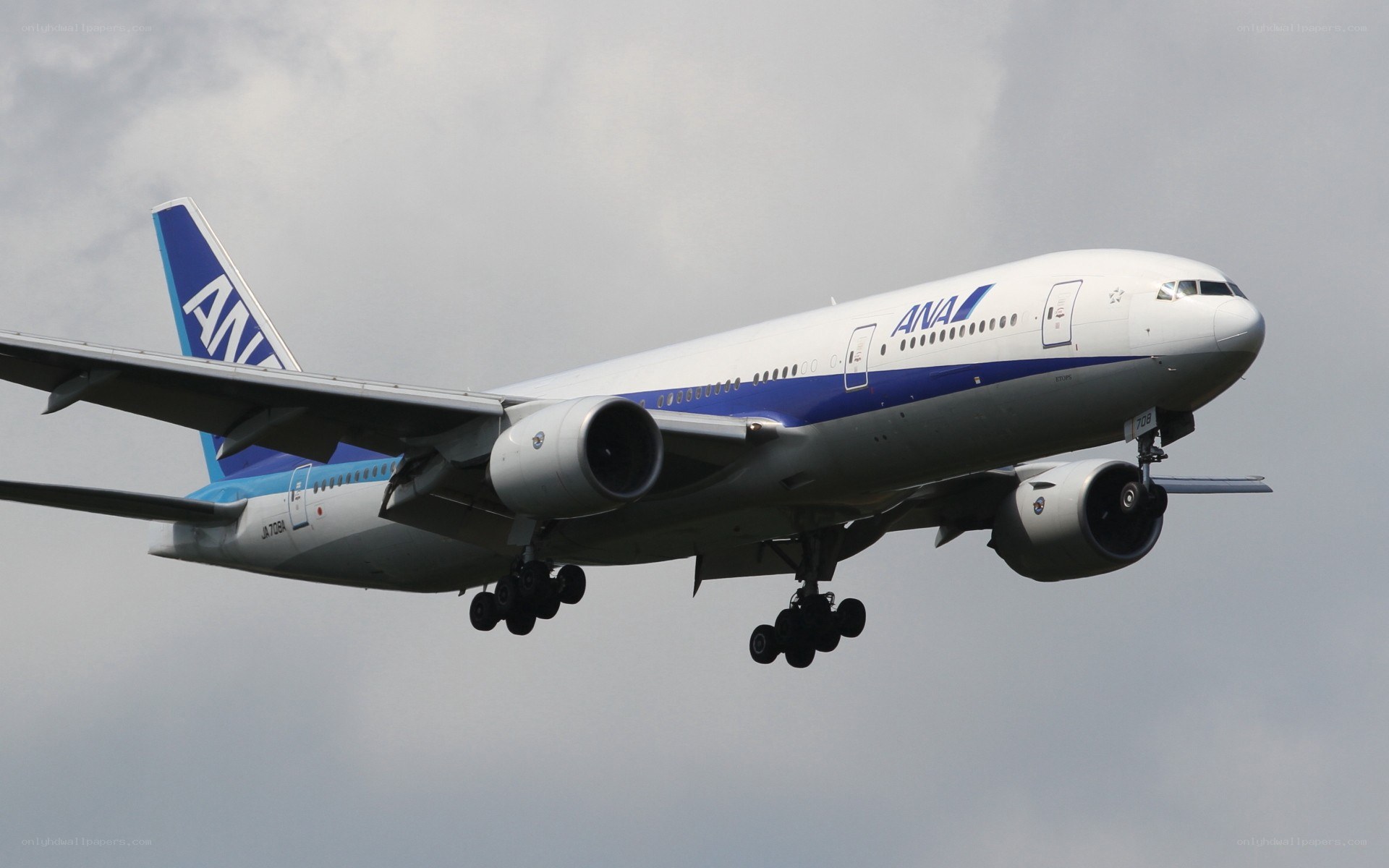 ANA Boeing 777 in flight