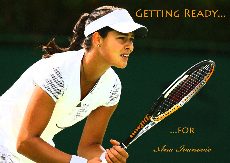 Ana Ivanovic preparing for match