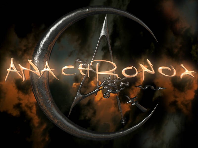 Anachronox logo with dark fantasy design