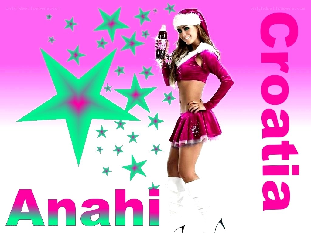 Anahi in a festive outfit