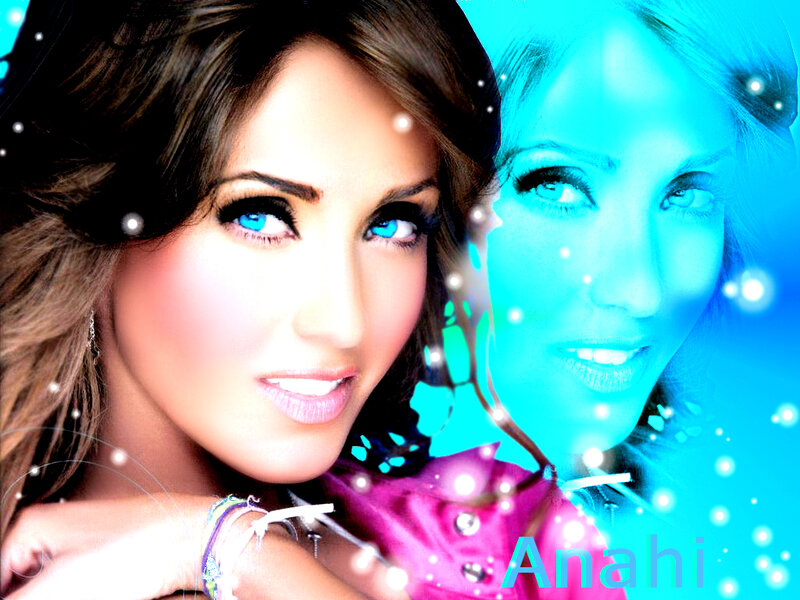 Anahi portrait with blue effect