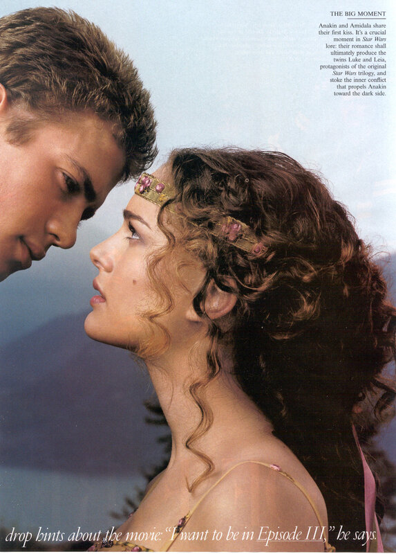 Anakin and Amidala's first kiss