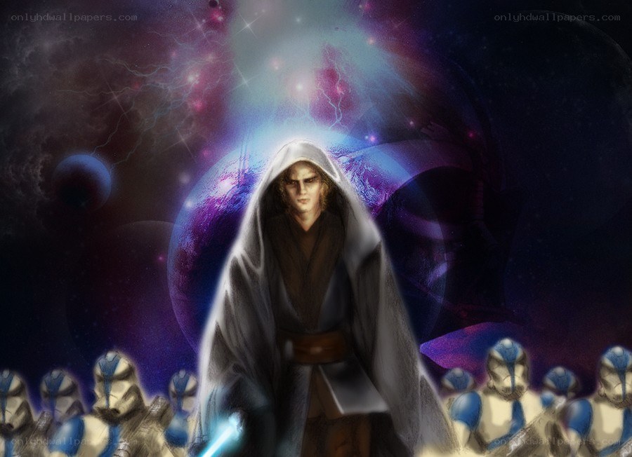 Anakin Skywalker and clone troopers