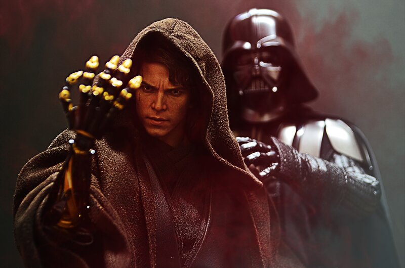 Anakin Skywalker and Darth Vader — Brown, Dramatic