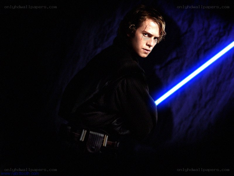 Anakin Skywalker with blue lightsaber