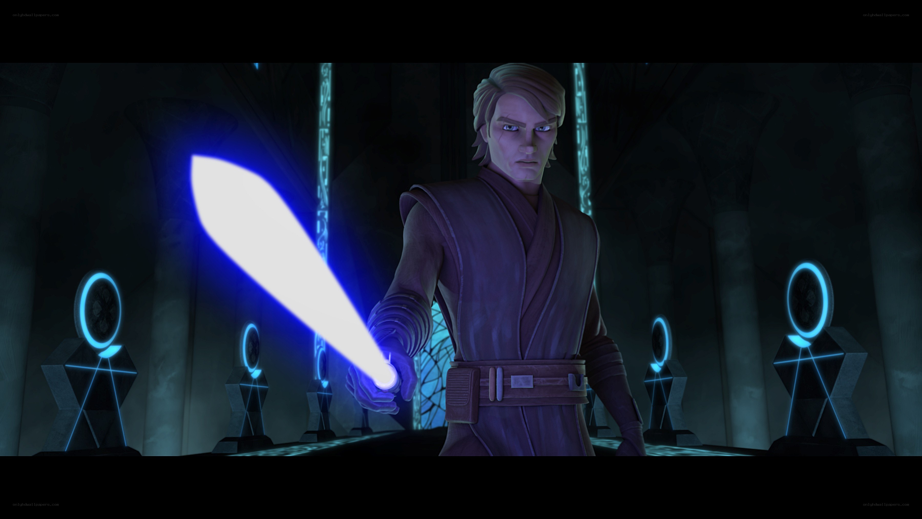 Anakin Skywalker with lightsaber
