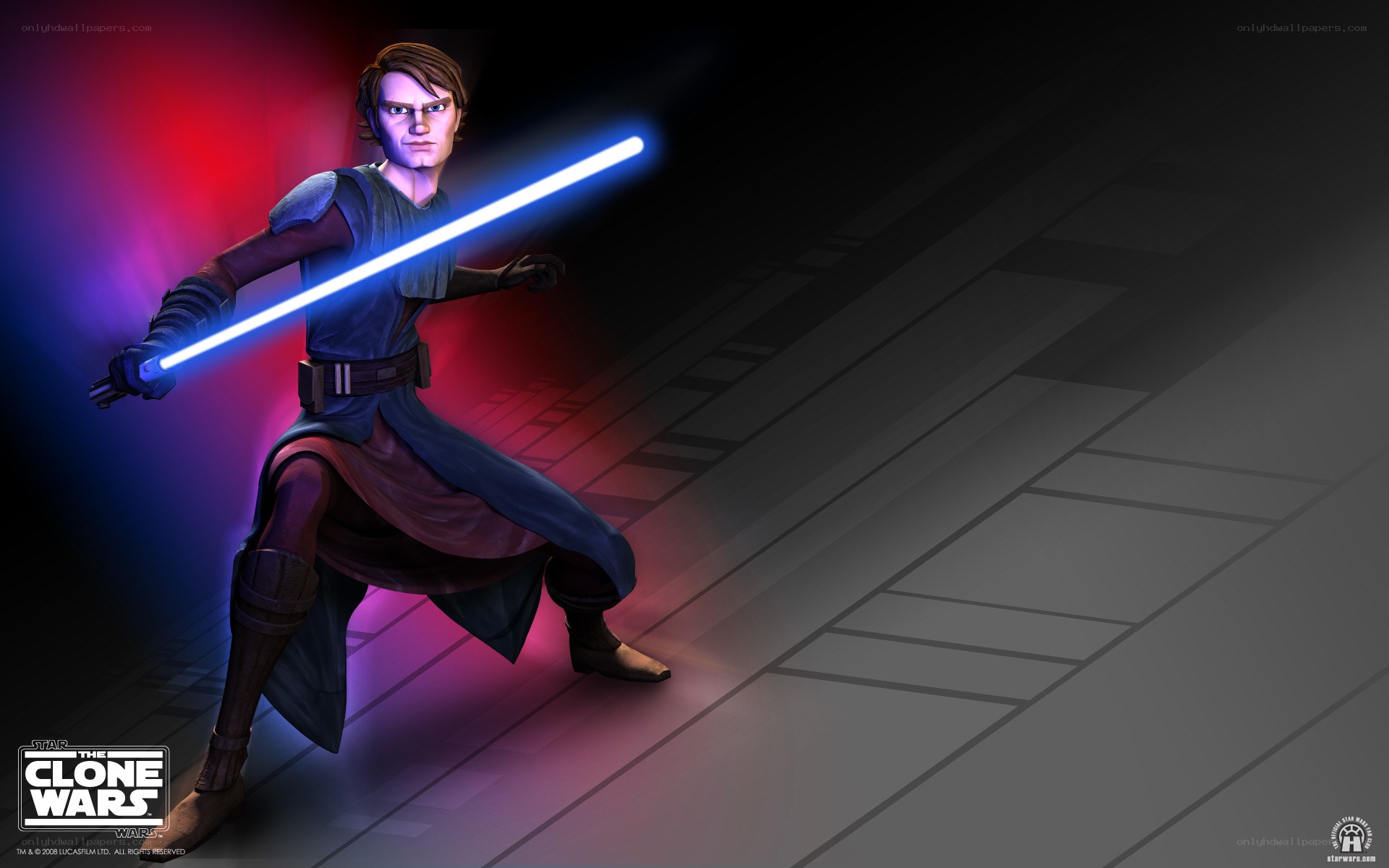 Anakin Skywalker with lightsaber