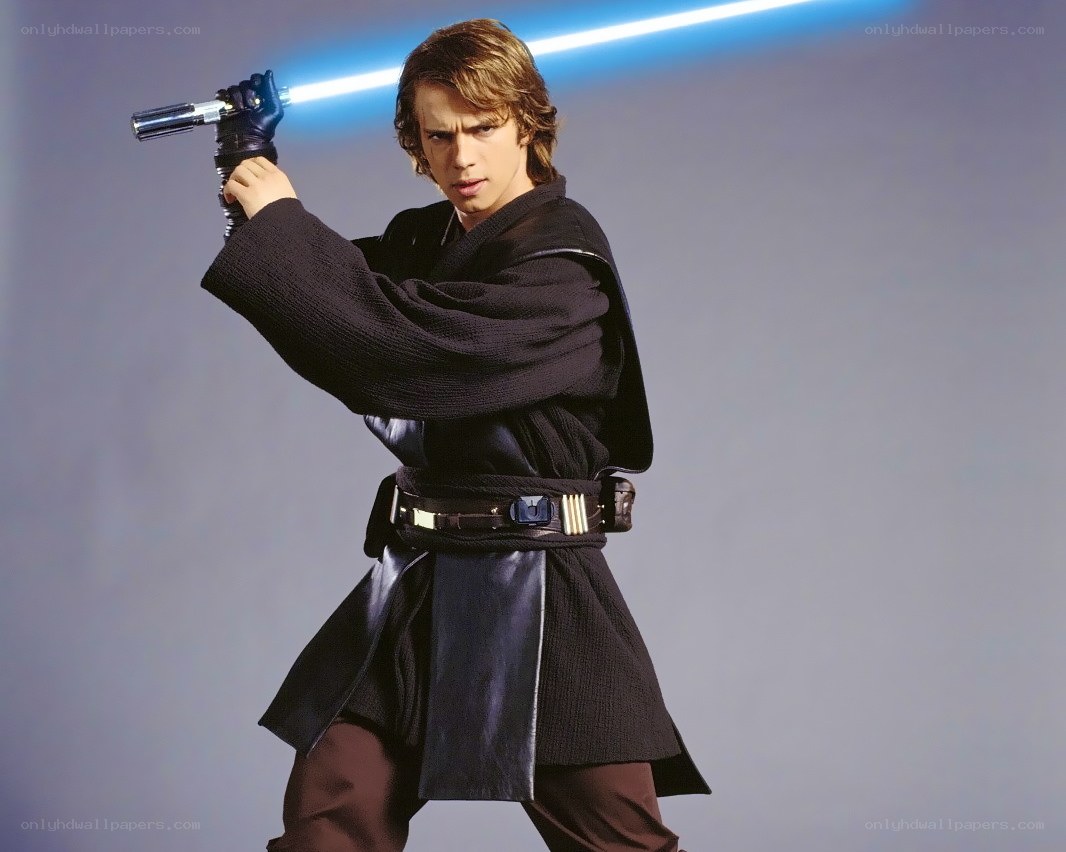Anakin Skywalker with lightsaber