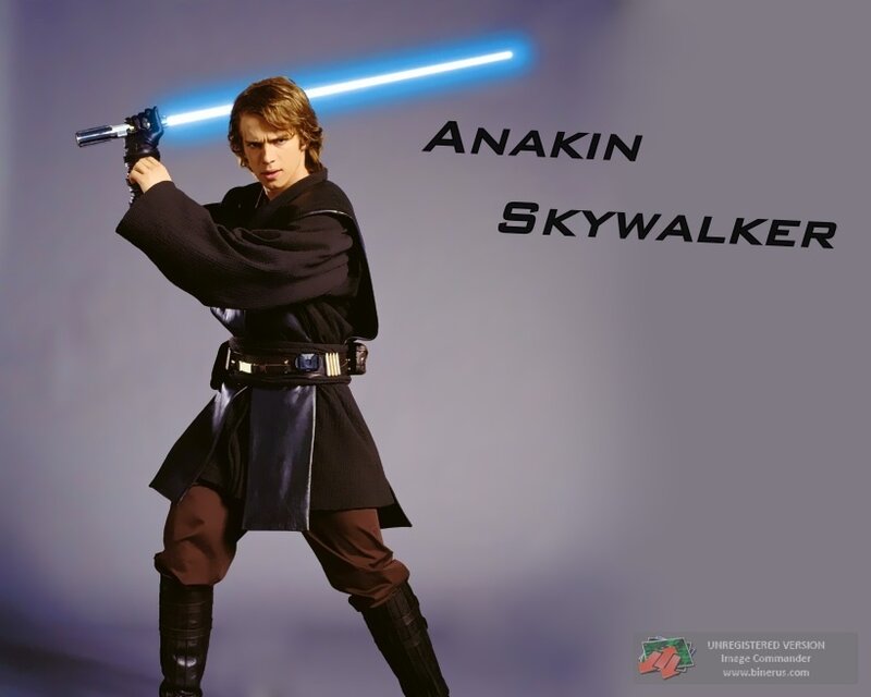 Anakin Skywalker with lightsaber