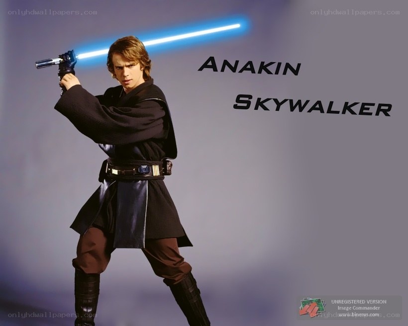 Anakin Skywalker with lightsaber