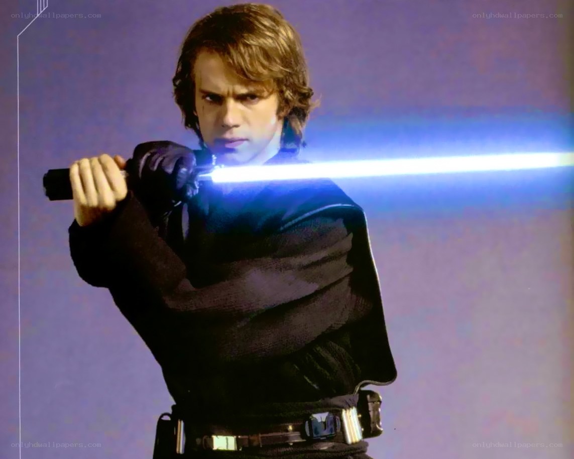 Anakin Skywalker with lightsaber