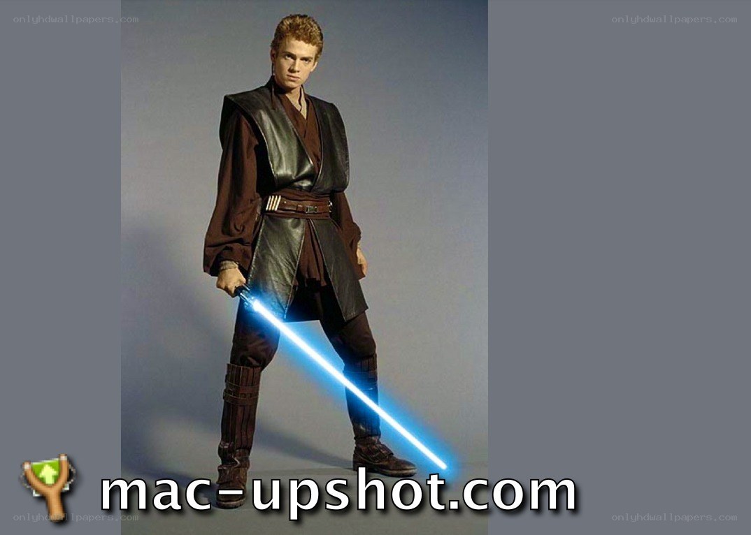 Anakin Skywalker with lightsaber