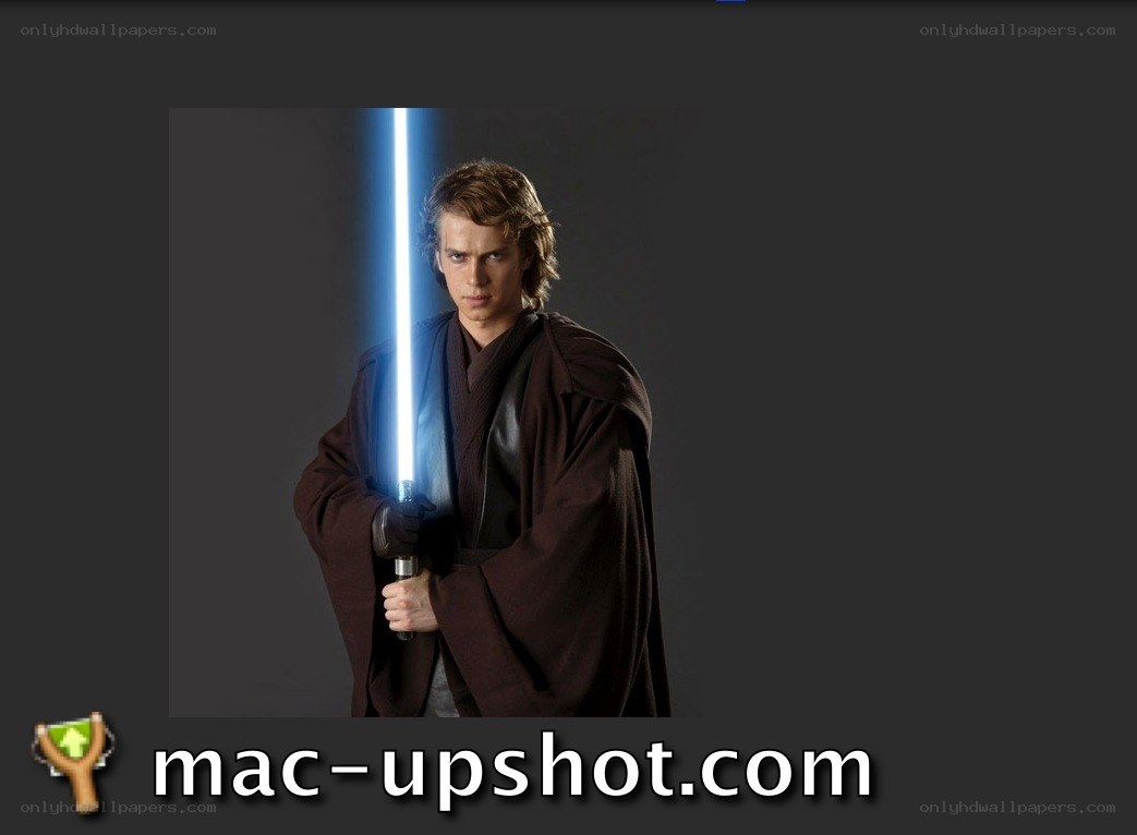 Anakin Skywalker with lightsaber