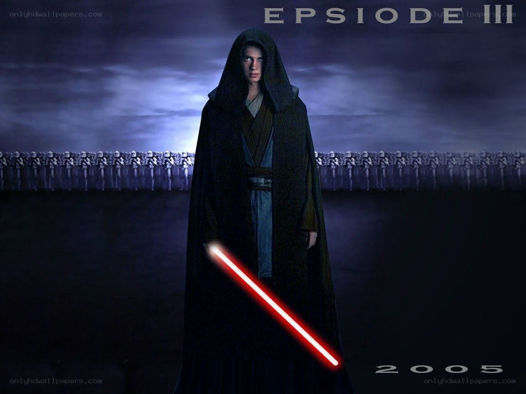 Anakin Skywalker with lightsaber