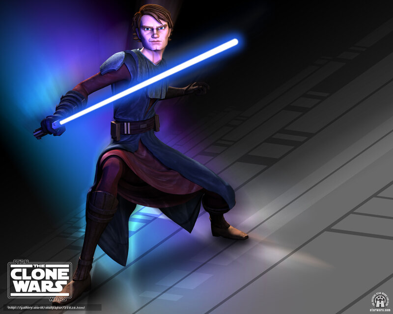 Anakin Skywalker with Lightsaber — Blue