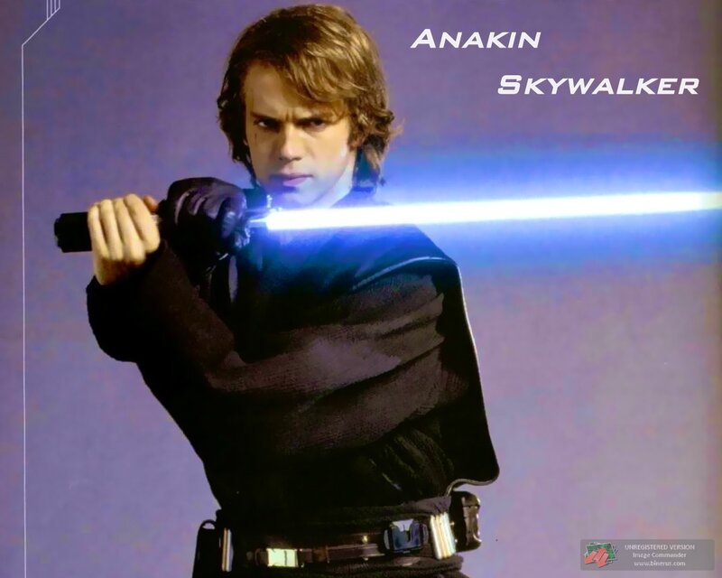 Anakin Skywalker with Lightsaber — Purple