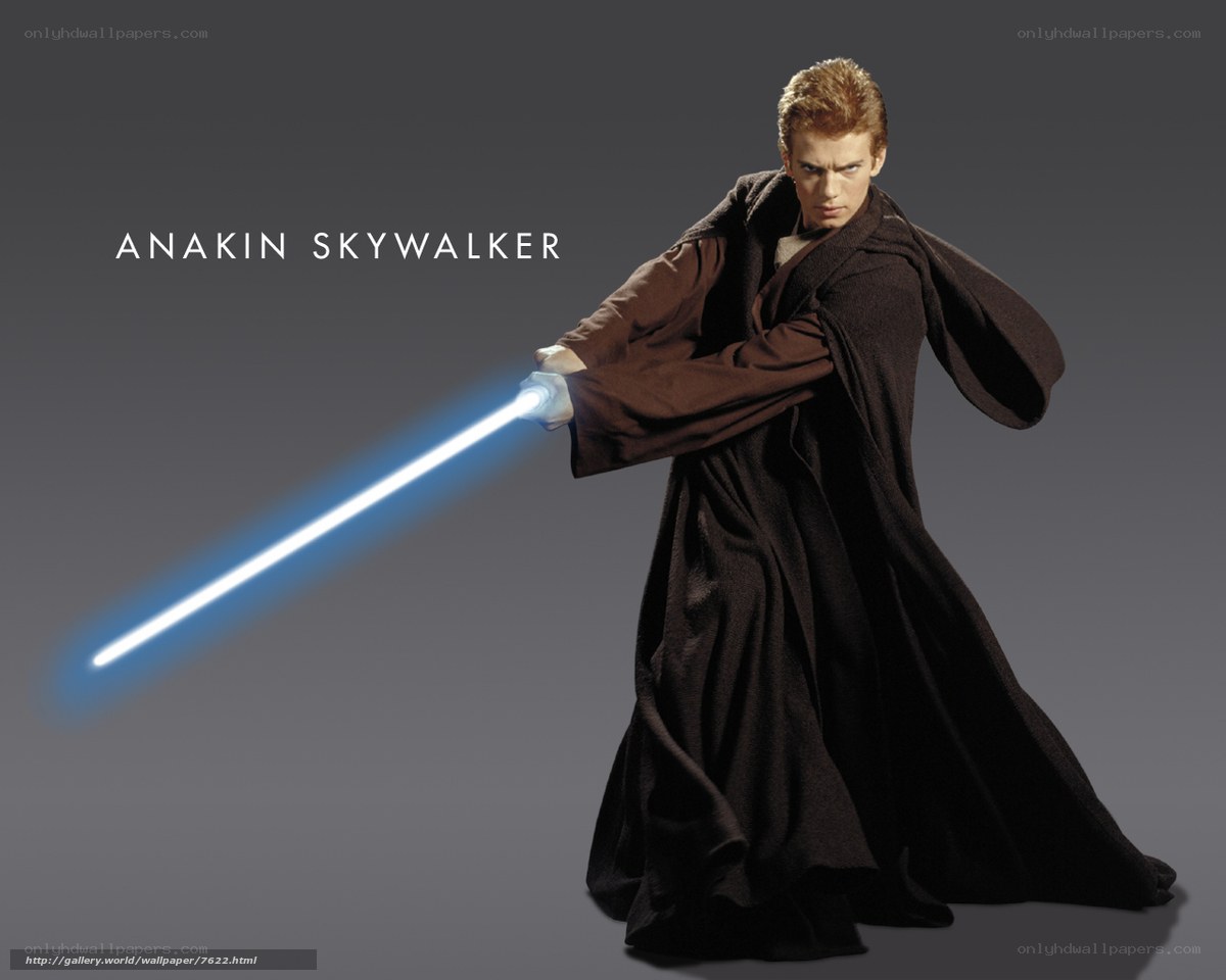 Anakin Skywalker with lightsaber