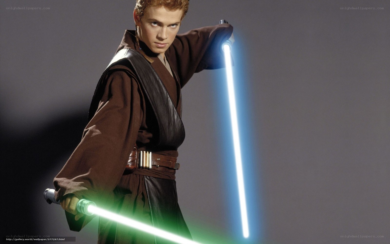 Anakin Skywalker with lightsabers