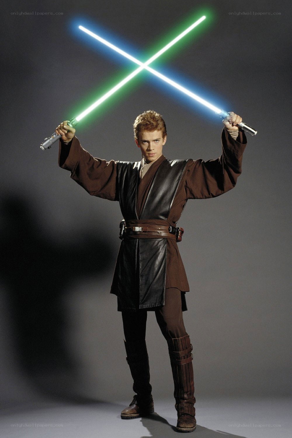 Anakin Skywalker with lightsabers