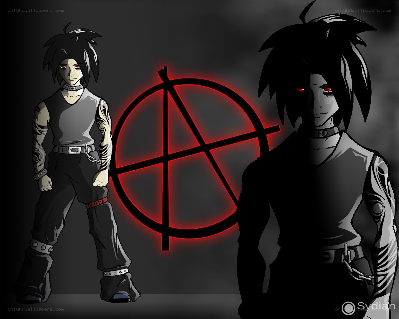 Anarchist character illustration