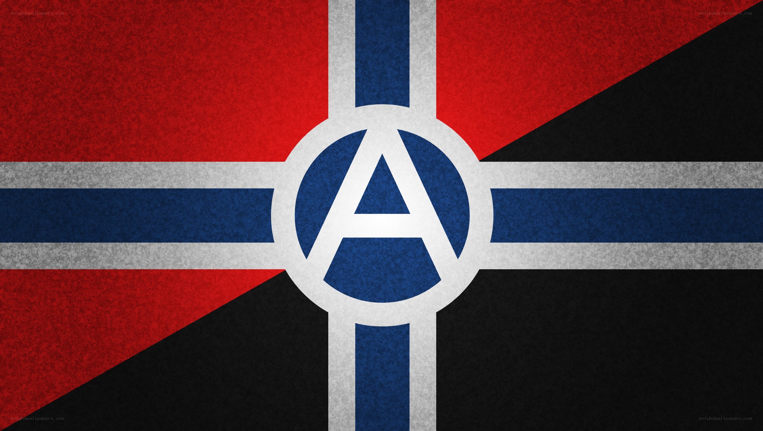 Anarchist flag with Nordic cross