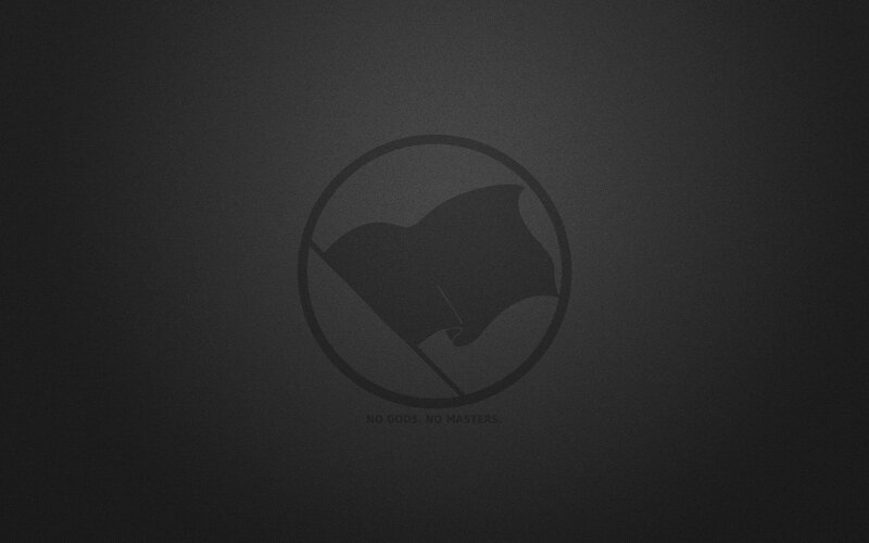 Anarchist Symbol — Black, Neutral, Minimalist