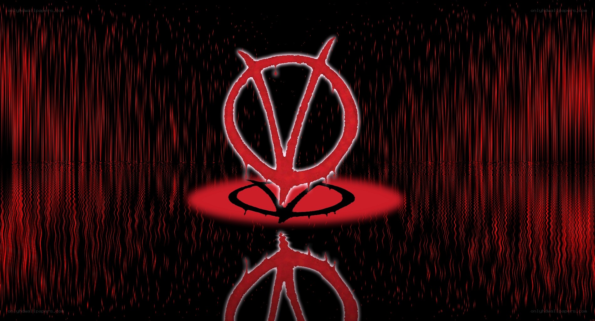 Anarchist symbol in red