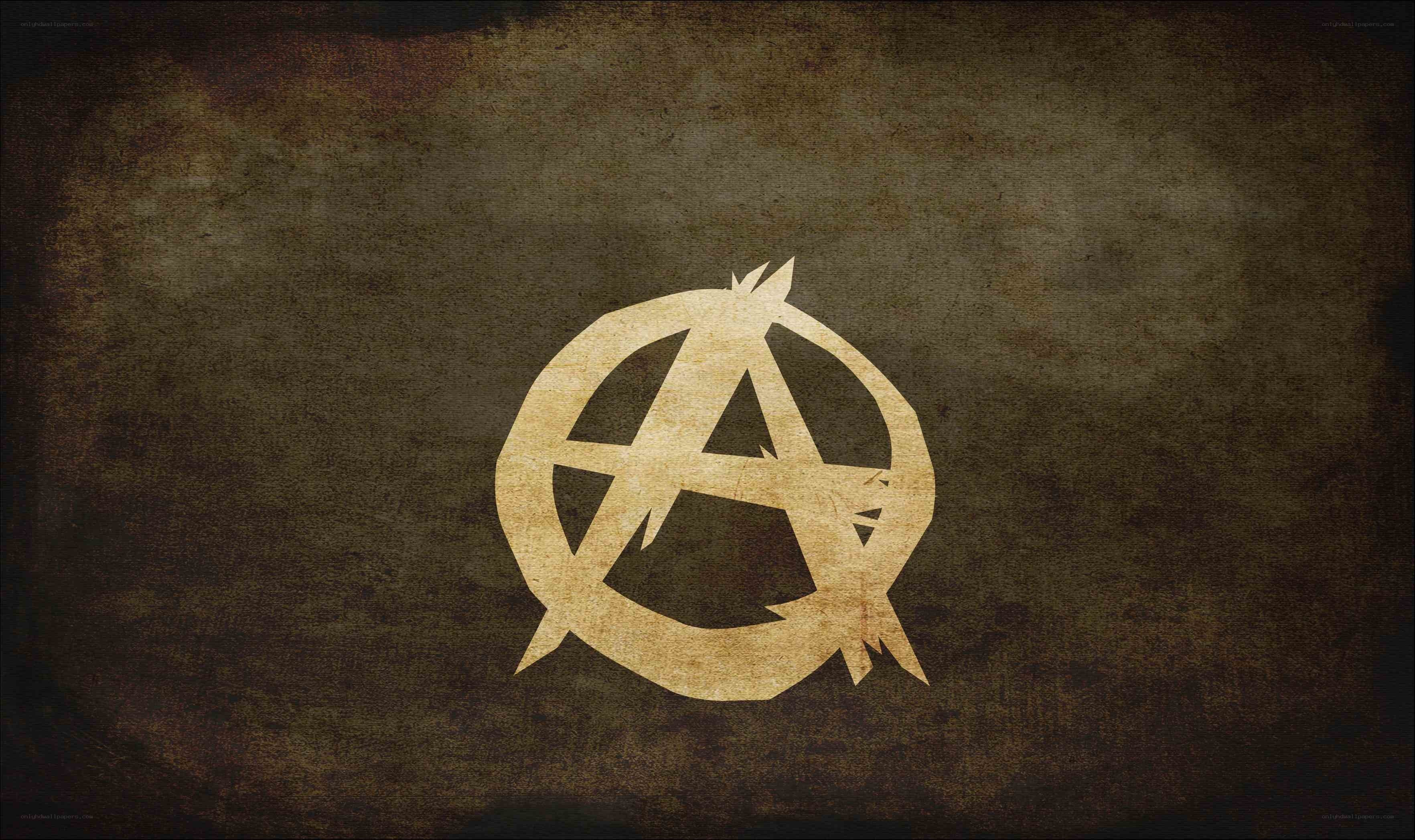 Anarchist symbol on textured background