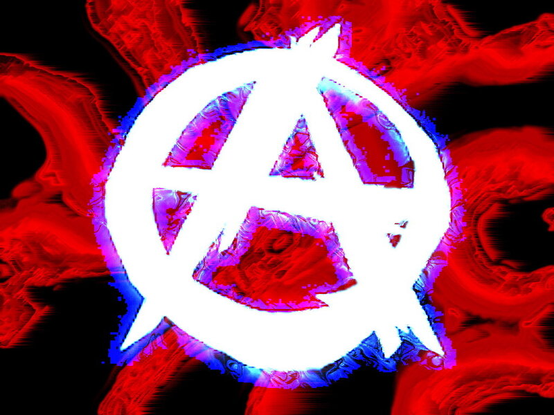 Anarchist Symbol — White