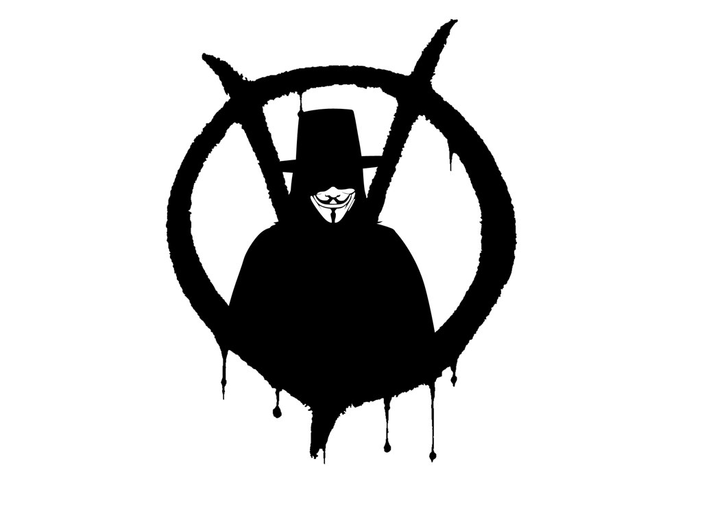 anarchist symbol with mask