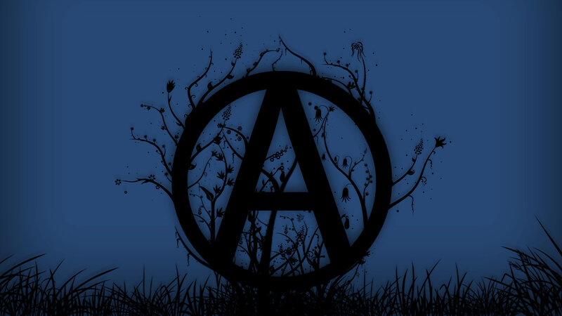 Anarchist symbol with nature