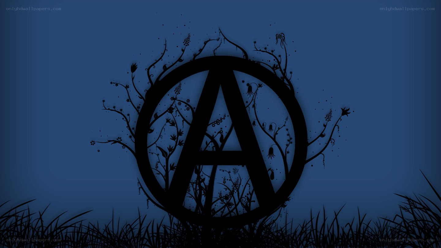 Anarchist symbol with nature