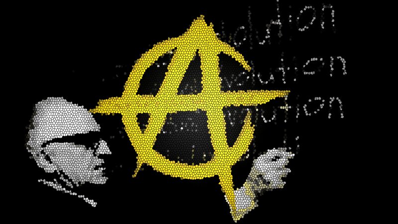 Anarchist Symbol with Portraits